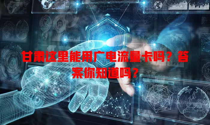 甘肃这里能用广电流量卡吗？答案你知道吗？