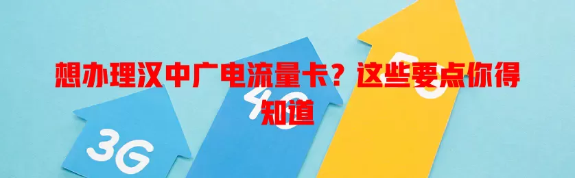 想办理汉中广电流量卡？这些要点你得知道
