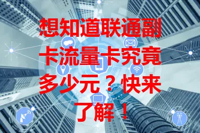 想知道联通副卡流量卡究竟多少元？快来了解！