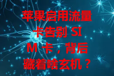 苹果启用流量卡告别 SIM 卡，背后藏着啥玄机？