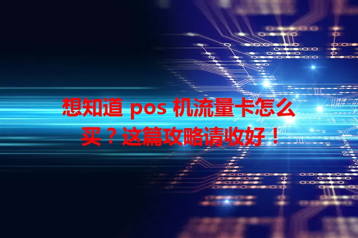 想知道 pos 机流量卡怎么买？这篇攻略请收好！