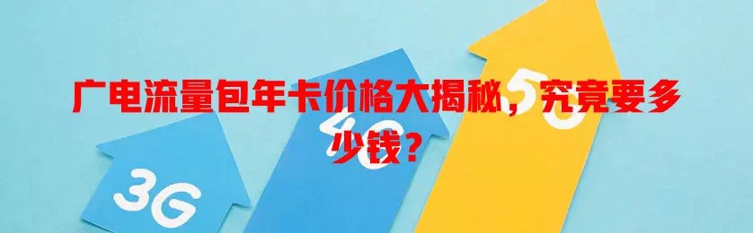 广电流量包年卡价格大揭秘，究竟要多少钱？