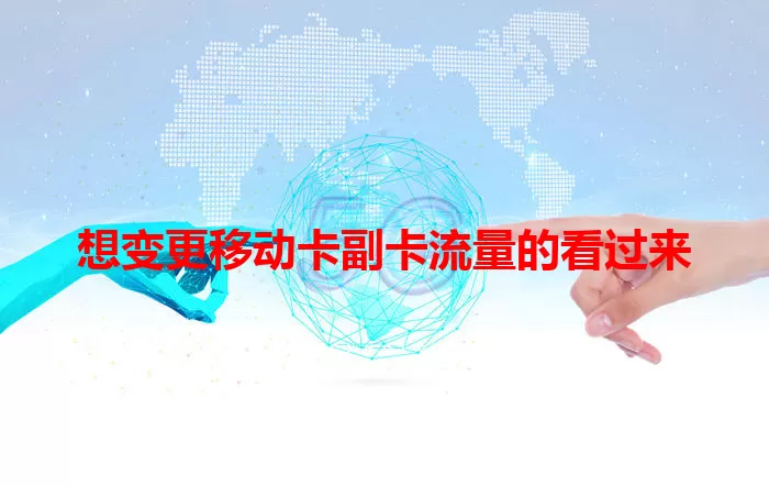 想变更移动卡副卡流量的看过来
