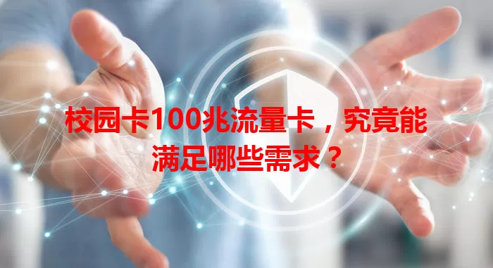 校园卡100兆流量卡，究竟能满足哪些需求？