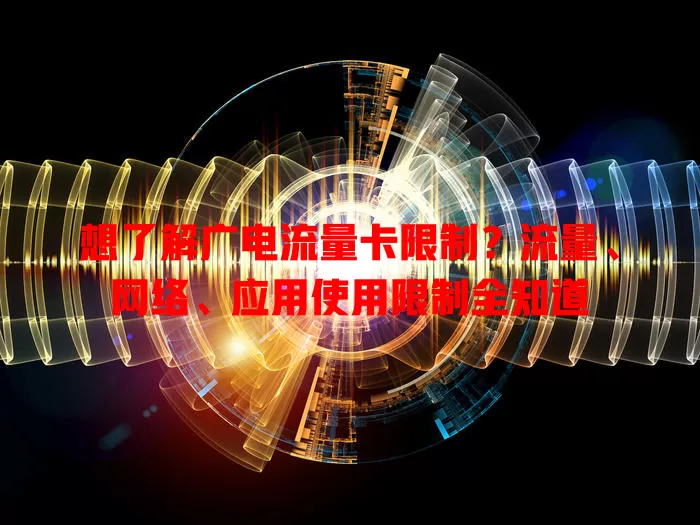 想了解广电流量卡限制？流量、网络、应用使用限制全知道