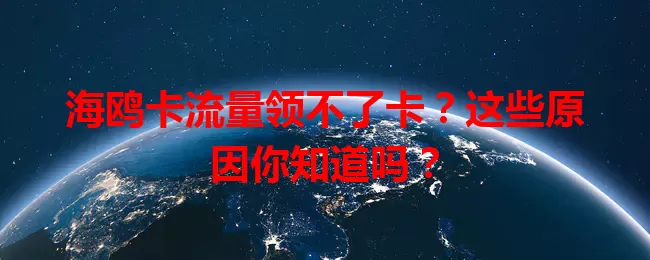 海鸥卡流量领不了卡？这些原因你知道吗？