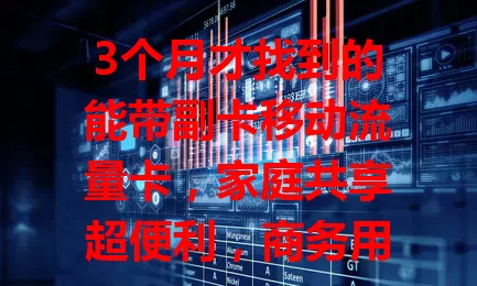 3个月才找到的能带副卡移动流量卡，家庭共享超便利，商务用也贴心，费用合理网络稳，你还不试试？