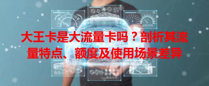 大王卡是大流量卡吗？剖析其流量特点、额度及使用场景差异