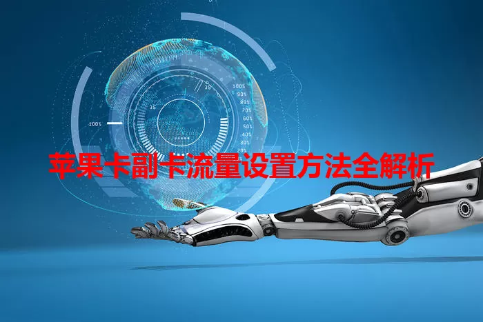 苹果卡副卡流量设置方法全解析