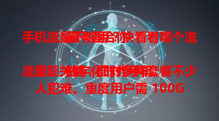 手机流量不够用？快看看哪个流量卡适合你

数字化时代手机流量超关键，面对多样套餐不少人犯难。重度用户需 100GB 以上，轻度的低流量套餐就行。还要关注网络质量与费用，综合考量才能挑到适配流量卡，畅享数字生活。