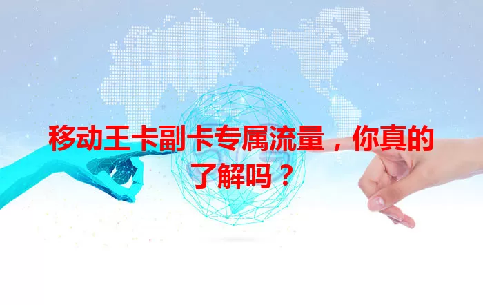 移动王卡副卡专属流量，你真的了解吗？