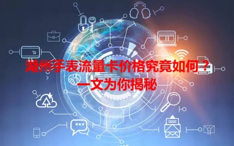 湖州手表流量卡价格究竟如何？一文为你揭秘