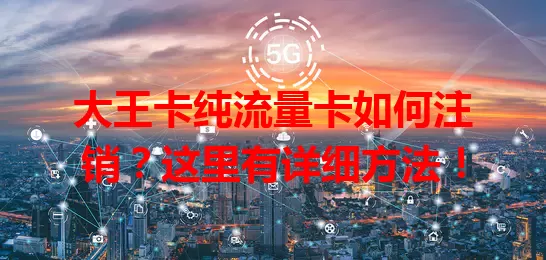 大王卡纯流量卡如何注销？这里有详细方法！