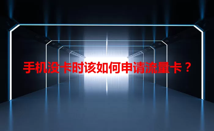 手机没卡时该如何申请流量卡？