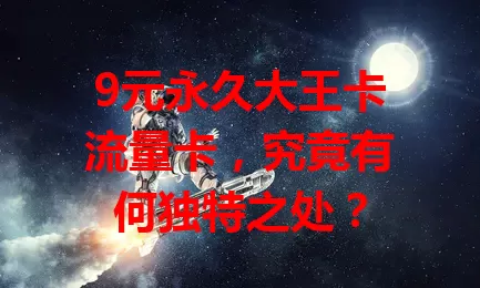 9元永久大王卡流量卡，究竟有何独特之处？