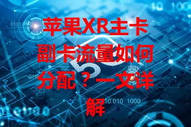 苹果XR主卡副卡流量如何分配？一文详解