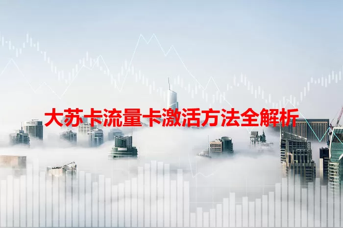 大苏卡流量卡激活方法全解析