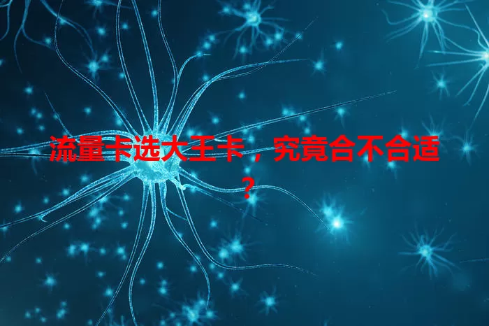 流量卡选大王卡，究竟合不合适？