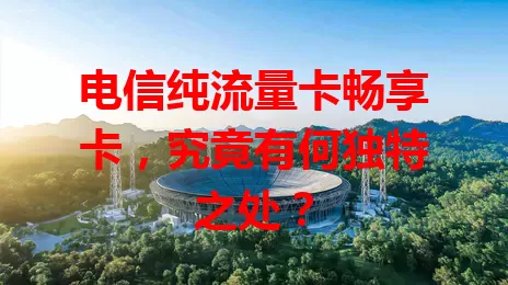 电信纯流量卡畅享卡，究竟有何独特之处？