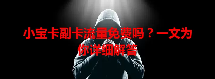 小宝卡副卡流量免费吗？一文为你详细解答