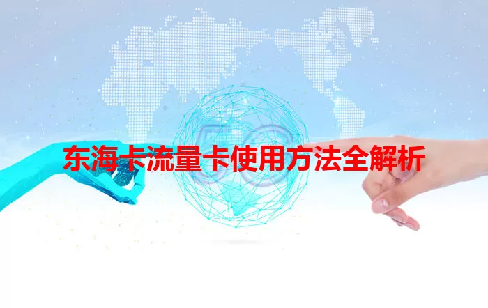 东海卡流量卡使用方法全解析