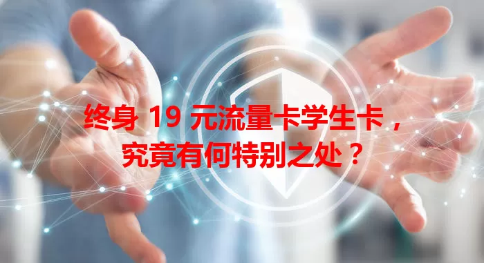 终身 19 元流量卡学生卡，究竟有何特别之处？