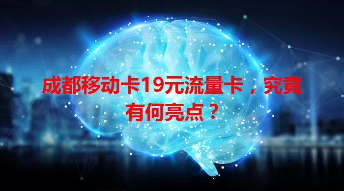 成都移动卡19元流量卡，究竟有何亮点？