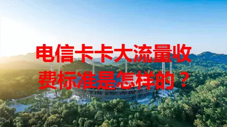 电信卡卡大流量收费标准是怎样的？
