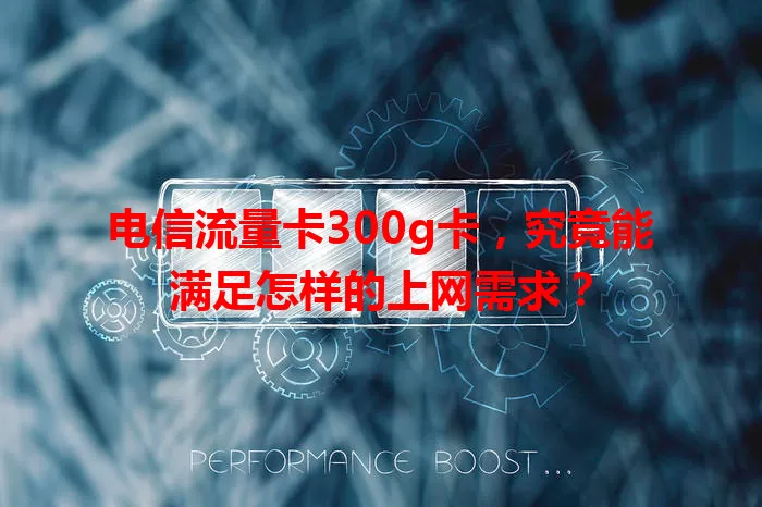 电信流量卡300g卡，究竟能满足怎样的上网需求？